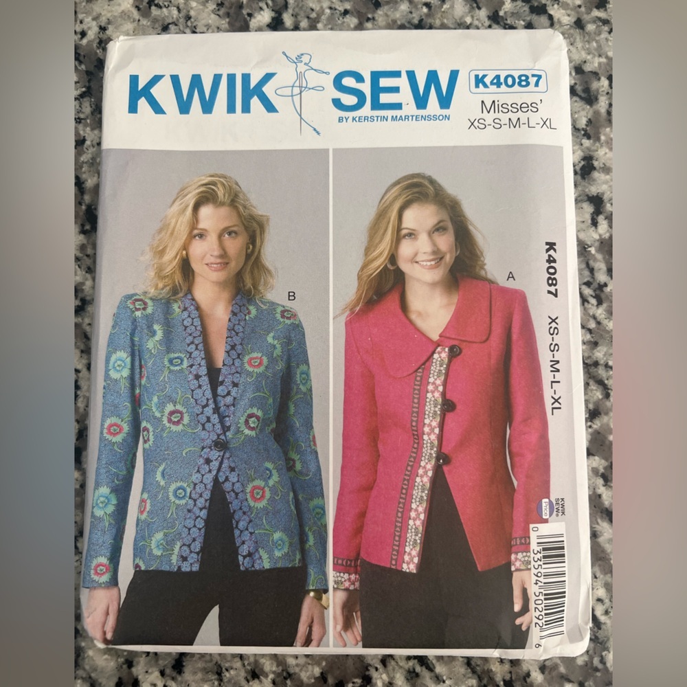 Kwik Sew K4087 Sewing Pattern for Women's Jackets